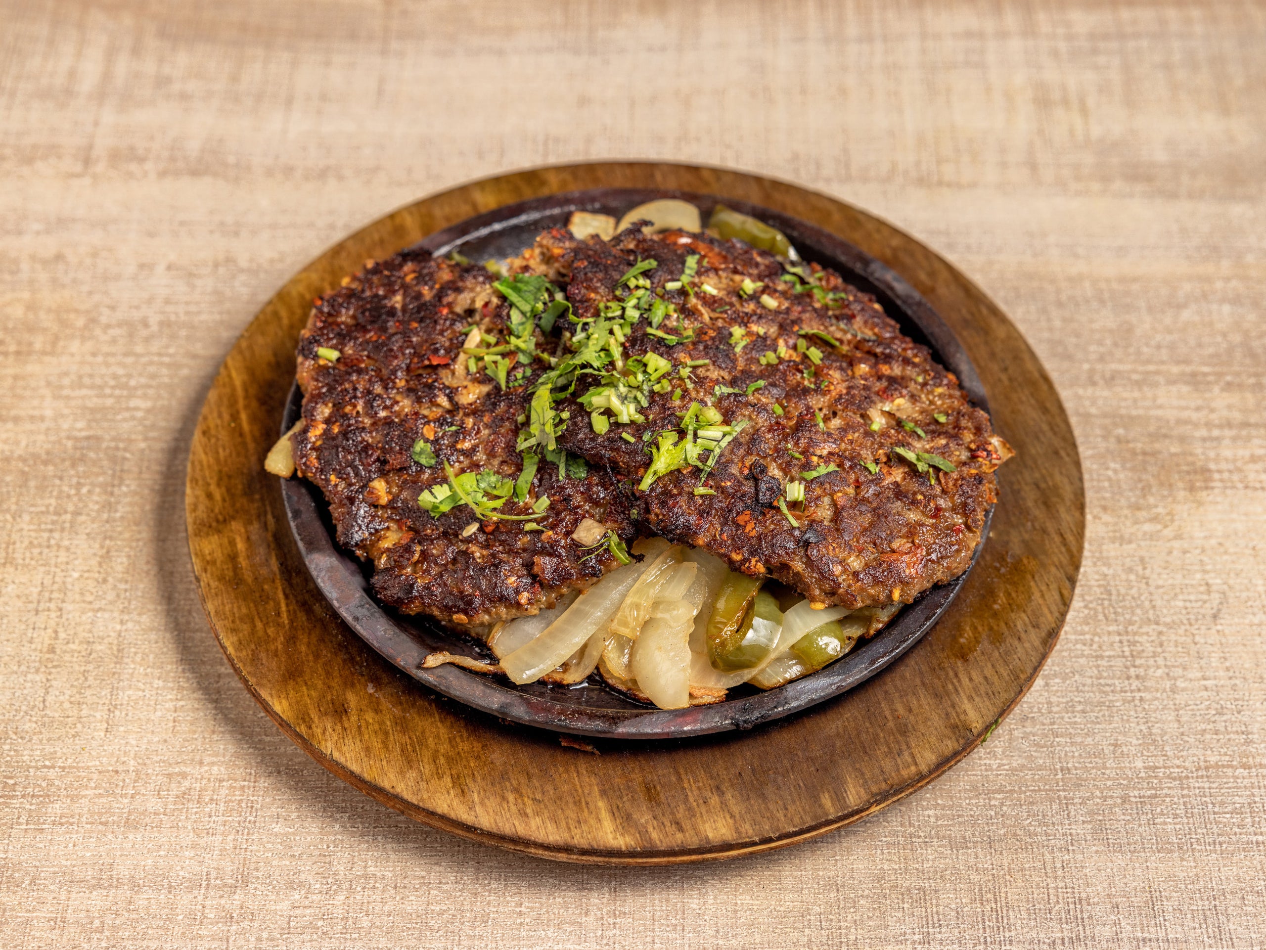 Beef Chapli Kabab Sizzler